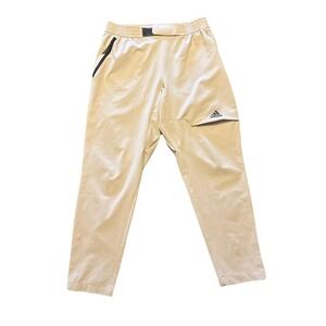 Adidas Pants Mens Brown Tan Track Pants HK4494‎ Training Gym Workout Large